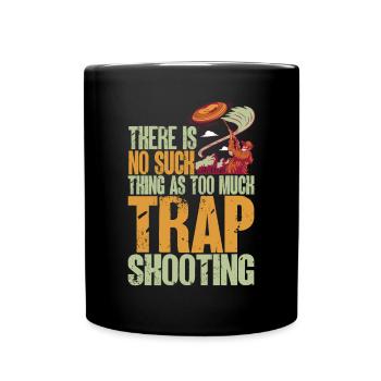 Trapschießen Skeet Tontaubenschießen - Tasse einfarbig - Schwarz - Vorne