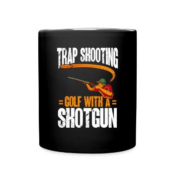 Tir au piège Tir au pigeon en argile Skeet - Mug uni - noir - Devant