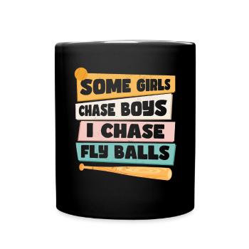 Lustiger Softball-Mädchen-Humor - Tasse einfarbig - Schwarz - Vorne