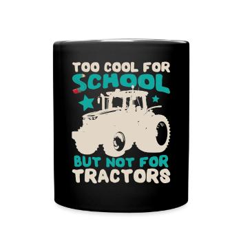 Kids Tractor Farming - Full Colour Mug - black - Front