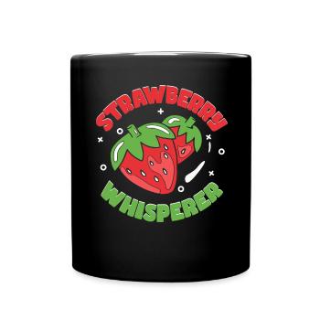 Murmure de fraises - Mug uni - noir - Devant