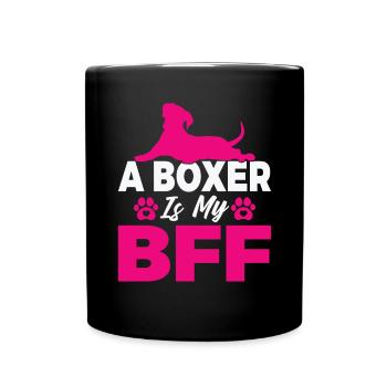 Boxer Hund Geschenke - Tasse einfarbig - Schwarz - Vorne