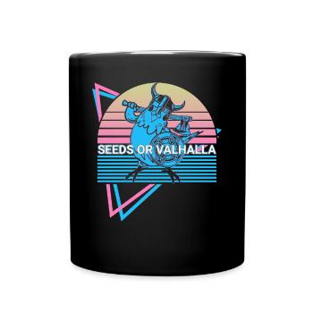 Wellensittich Sittich Retro - Tasse einfarbig - Schwarz - Vorne