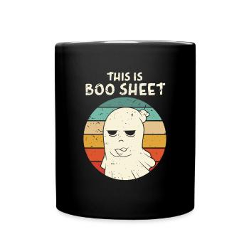 This Is Boo Sheet Geist Gespenst Halloween Kostüm - Tasse einfarbig - Schwarz - Vorne