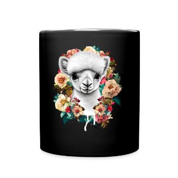 Alpaka - Tasse einfarbig - Schwarz - Vorne