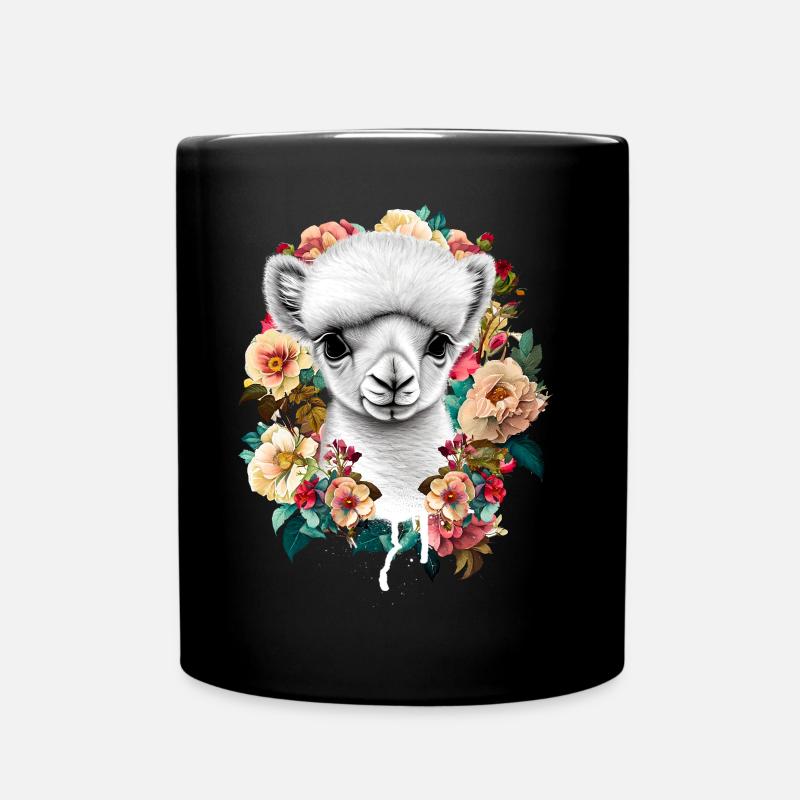 Alpaka - Tasse einfarbig - Schwarz