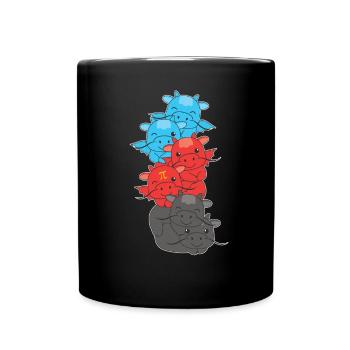 Polyamory Flag Gay Pride LGBTQ Drachen Turm - Tasse einfarbig - Schwarz - Vorne