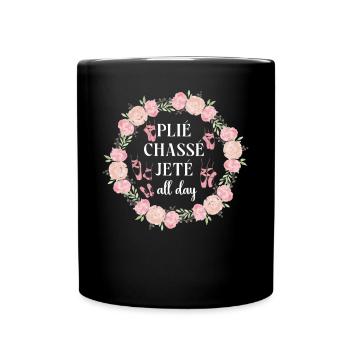 Ballet Dancer Dance Girl Ballerina - Tasse einfarbig - Schwarz - Vorne