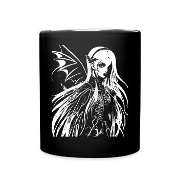 Fairycore Ästhetik Skelett Fee Goth Gothic G - Tasse einfarbig - Schwarz - Vorne