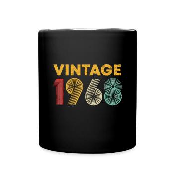 Millésime 1968 55ème anniversaire Cadeau Hommes Femmes 55 ans - Mug uni - noir - Devant