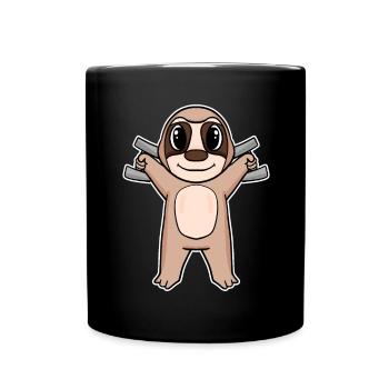 Sloth Dumbbell Training Strength Training Fitness - Mug uni - noir - Devant