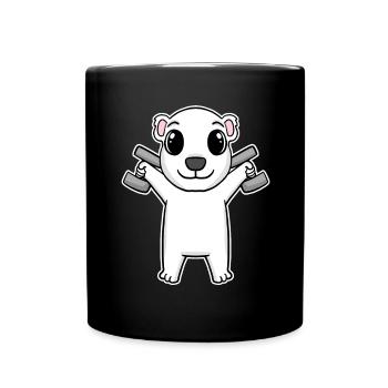 Polar Bear Dumbbell Training Strength Training Fitness - Mug uni - noir - Devant