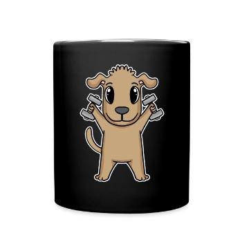 Dog Dumbbell Training Strength Training Fitness - Mug uni - noir - Devant