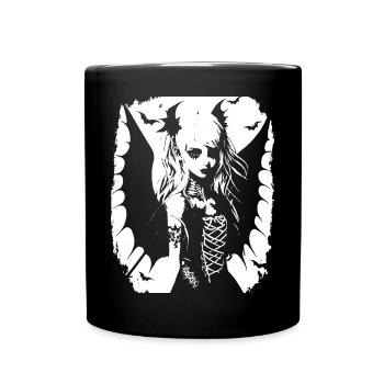 Fairycore Ästhetik Grunge Skelett Fee Goth G - Tasse einfarbig - Schwarz - Vorne