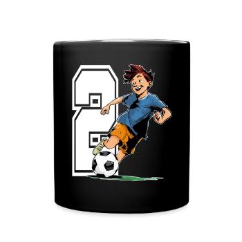 Football Anniversaire - garçon de 2 ans - 2. - Mug uni - noir - Devant