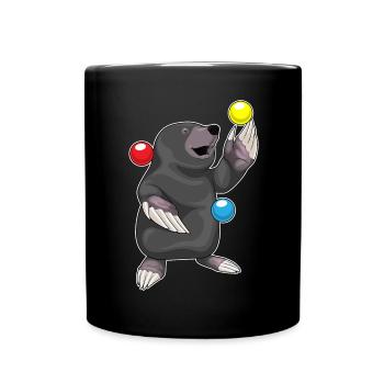 Jongleur taupe Jonglerie - Mug uni - noir - Devant