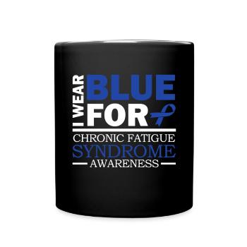 I wear blue for the chronic - Full Colour Mug - black - Front