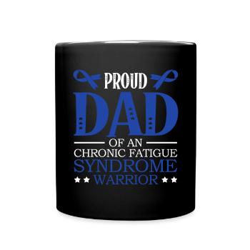Proud father of a warrior with chronic - Full Colour Mug - black - Front