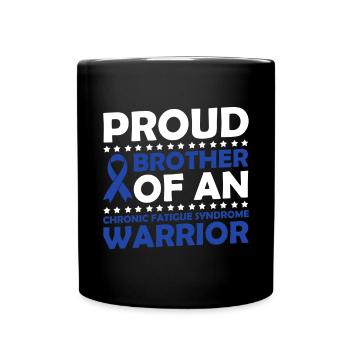 Proud mother of a warrior with chronic - Full Colour Mug - black - Front