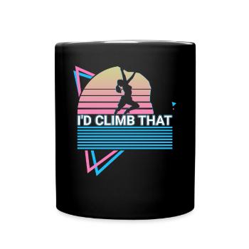 Rock Climbing Rock Climber Retro - Full Colour Mug - black - Front