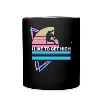 Rock Climbing Rock Climber Retro - Full Colour Mug - black - Front