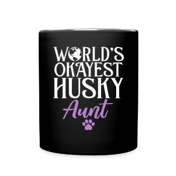 Cadeaux de chien Husky - Mug uni - noir - Devant