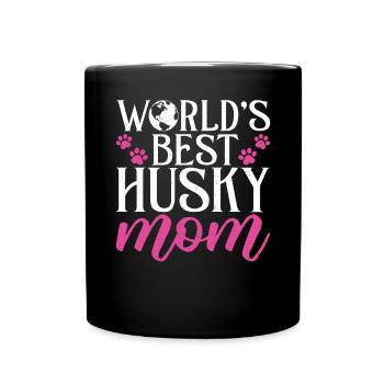 Cadeaux de chien Husky - Mug uni - noir - Devant