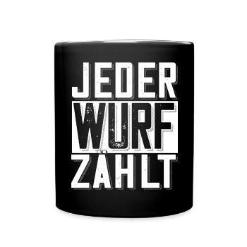 Boule Spruch Kugeln für Bouler Boccia Spiel - Tasse einfarbig - Schwarz - Vorne