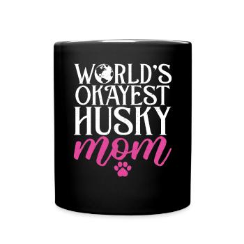 Cadeaux de chien Husky - Mug uni - noir - Devant