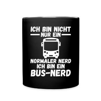 Bus Busfahrer - Tasse einfarbig - Schwarz - Vorne