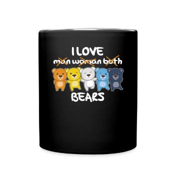 Aroace Flag Pride LGBTQ Mignon Ours - Mug uni - noir - Devant