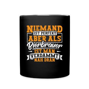 Bierbrauer Bier Leidenschaft - Tasse einfarbig - Schwarz - Vorne