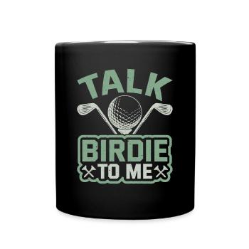 Retro Talk Birdie To Me - Golf Golfer Golfen - Mug uni - noir - Devant