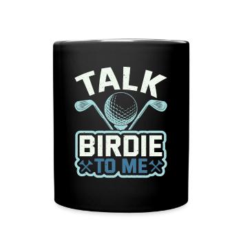 Retro Talk Birdie To Me - Golf Golfer Golfen - Mug uni - noir - Devant
