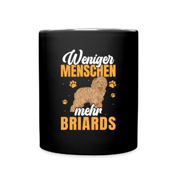 Mehr Briards Berger de Brie - Tasse einfarbig - Schwarz - Vorne