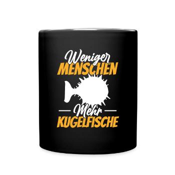 Mehr Kugelfische Riesenkugelfisch - Tasse einfarbig - Schwarz - Vorne