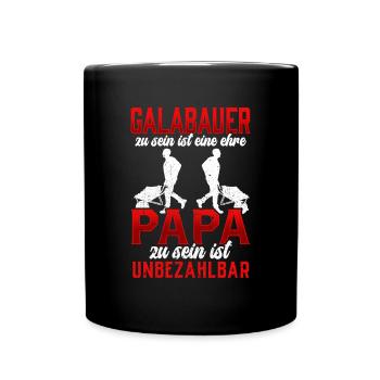 Galabauer eine Ehre Gärtner Landschaftsbauer - Tasse einfarbig - Schwarz - Vorne