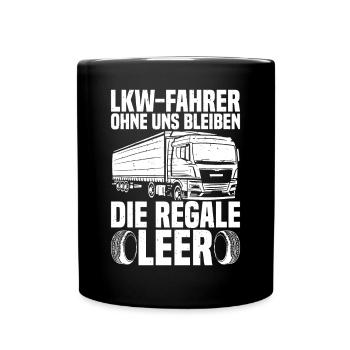 LKW Fahrer Lkw-Fahrer - Tasse einfarbig - Schwarz - Vorne