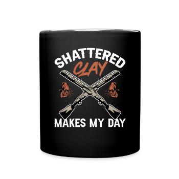 Shooting Skeet Clay Pigeon Shooting - Full Colour Mug - black - Front
