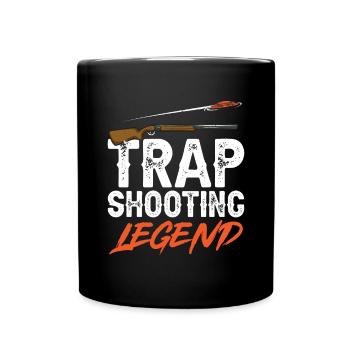 Trapschießen Skeet Tontaubenschießen - Tasse einfarbig - Schwarz - Vorne