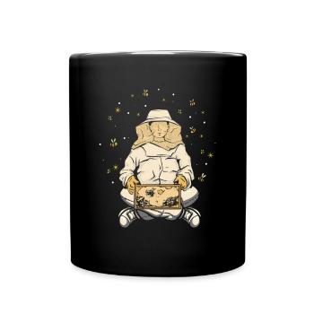 Apiculteur Yoga Apiculteur Méditation Bee Yoga - Mug uni - noir - Devant