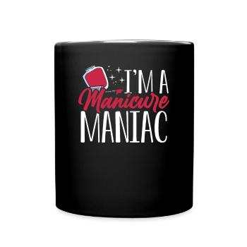 Je suis une folle de manucure - Mug uni - noir - Devant