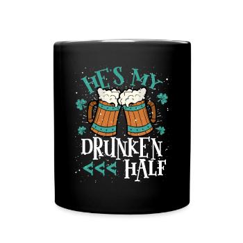 He's my drunken half - Full Colour Mug - black - Front