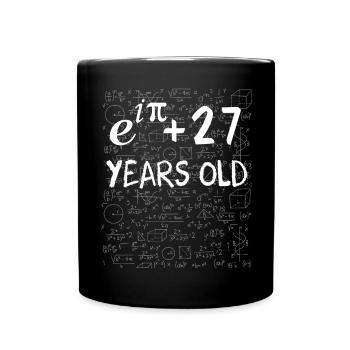 26th birthday 26 years old Euler Identity math - Full Colour Mug - black - Front