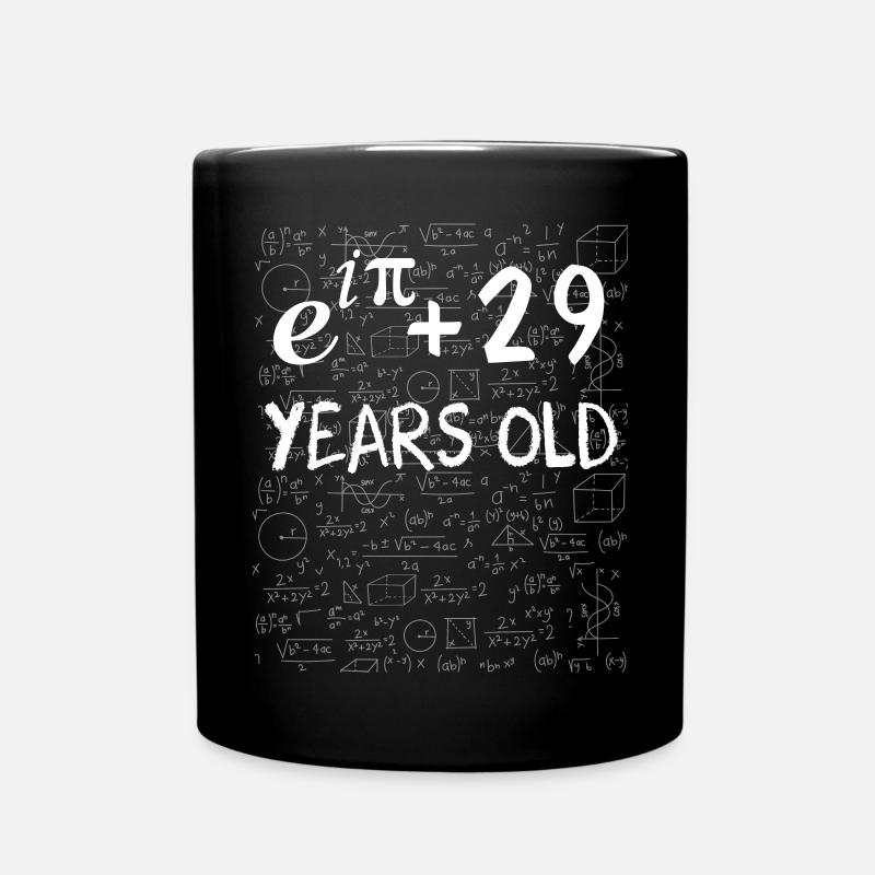28. Geburtstag 28 Jahre alt Euler Identität - Tasse einfarbig - Schwarz