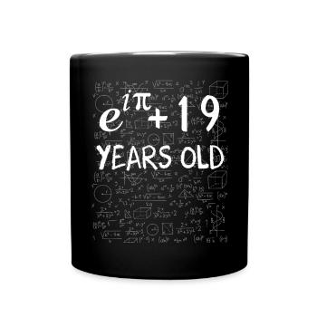 18th birthday 18 years old Euler Identity math - Full Colour Mug - black - Front
