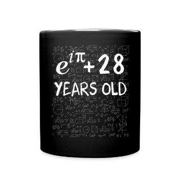 27th birthday 27 years old Euler Identity math - Full Colour Mug - black - Front