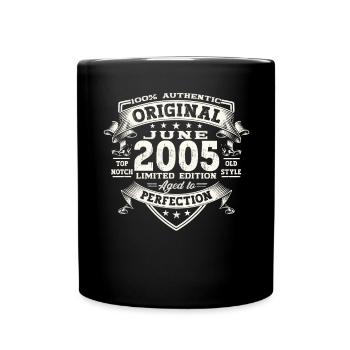 18ème Anniversaire Homme Juin Millésime 2005 Original - Mug uni - noir - Devant