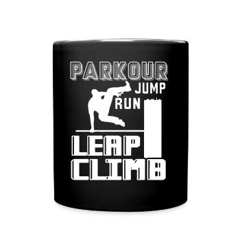 Parkour Parkour Jump Run Leap Climb - Full Colour Mug - black - Front