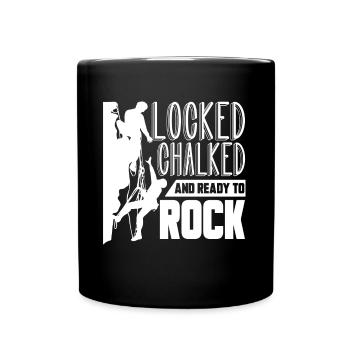 Ready To Rock Climbing - Full Colour Mug - black - Front